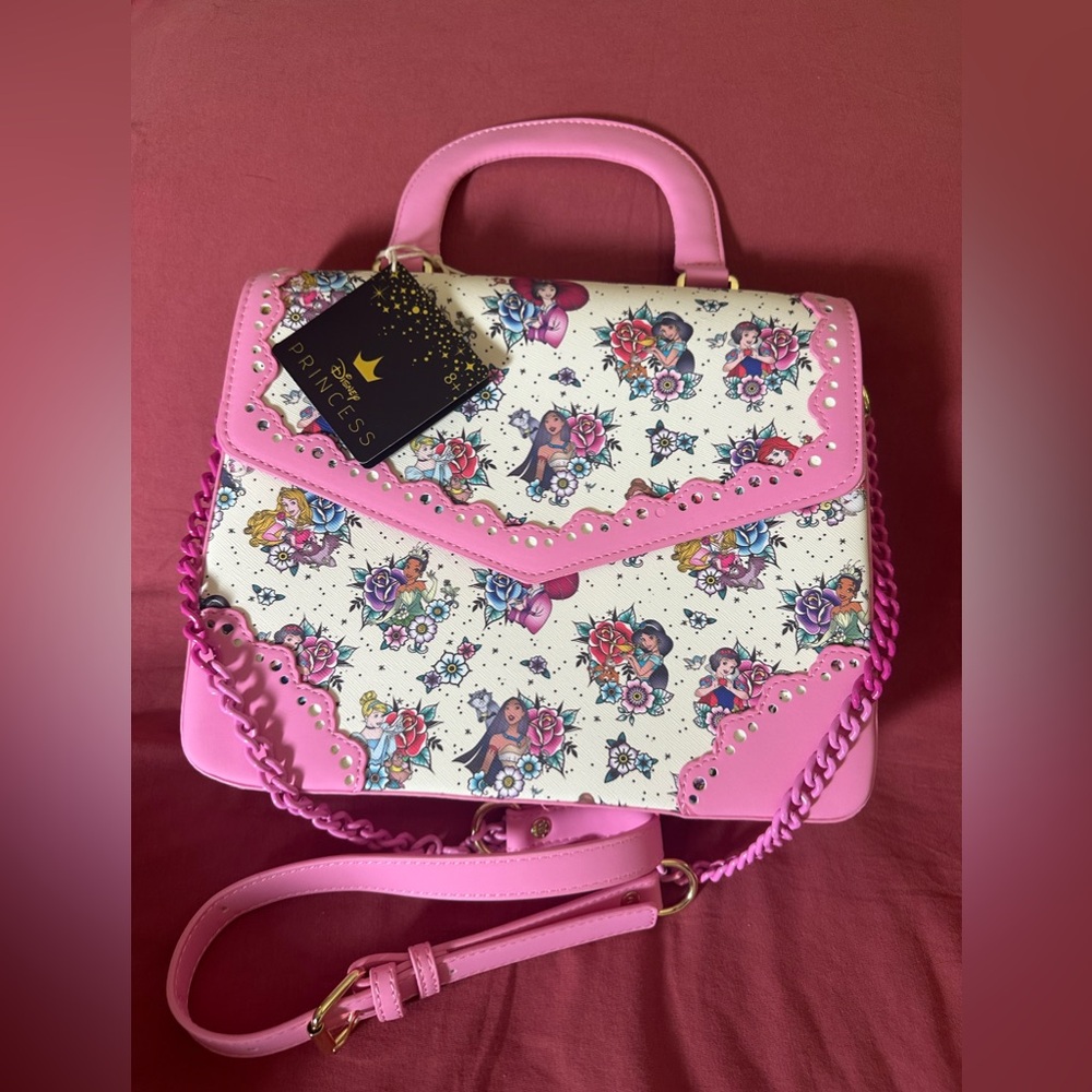 Disney Loungefly Princess Tattoo Floral Crossbody Bag